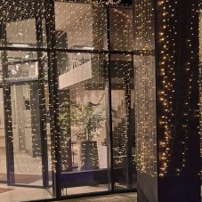 Гирлянда для улицы ЗАНАВЕС \"Мерцание\" ш2* в3,0 м 480 ламп LED, прозрач.пров,1 реж.,IP-54, Теплый бел